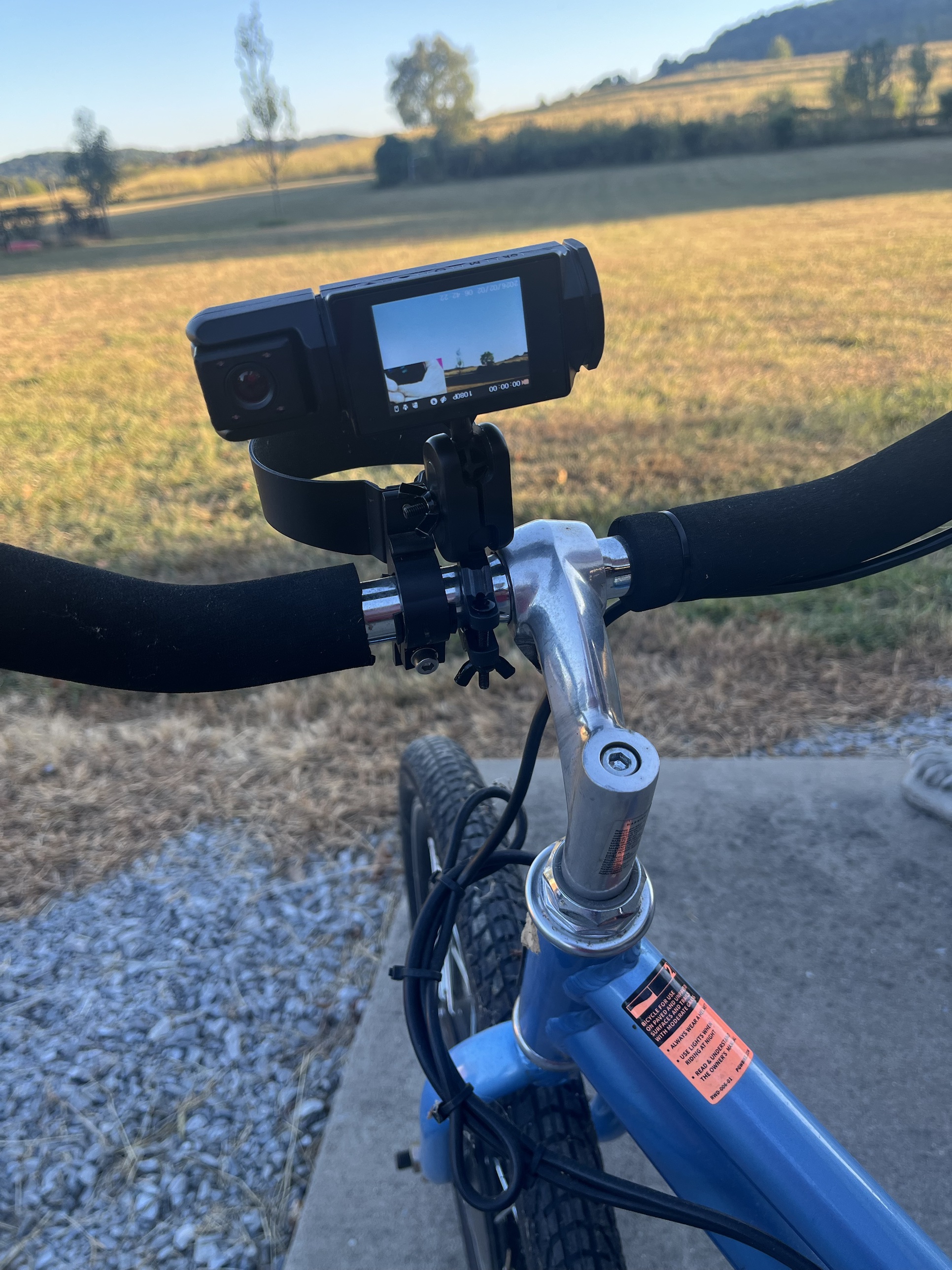 RideGuard 360-Bike mounted on a bicycle handlebar